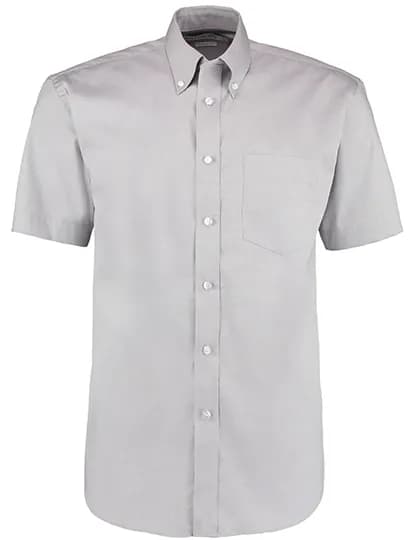 Men´s Classic Fit Premium Oxford Shirt Short Sleeve - Silver Grey (Solid)