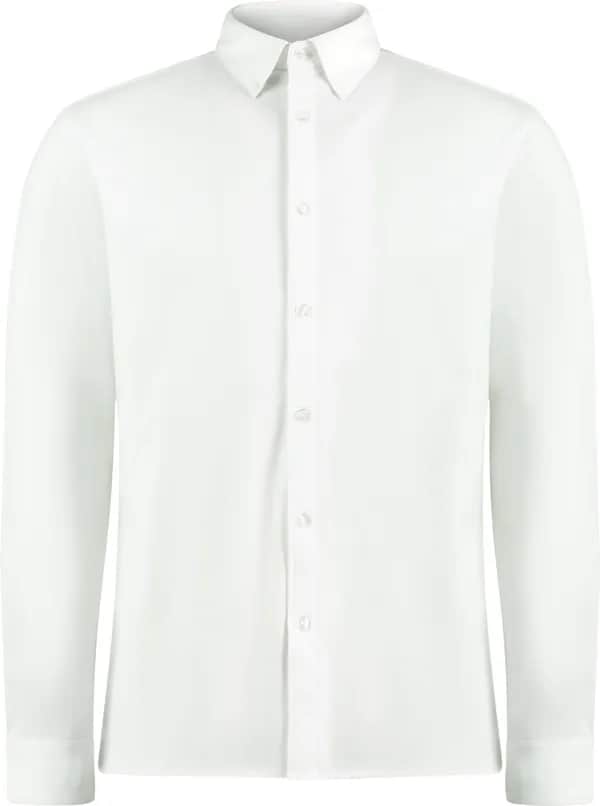 Tailored Fit Superwash® 60º Pique Shirt Long Sleeve - White