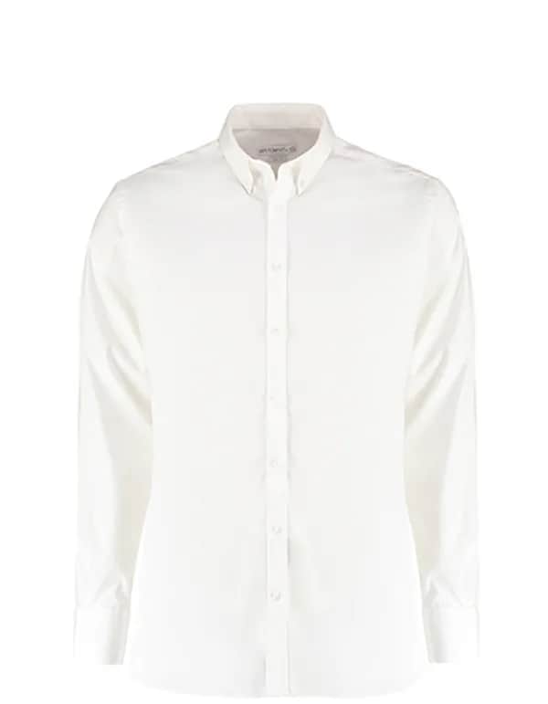 Men´s Slim Fit Stretch Oxford Shirt Long Sleeve - White