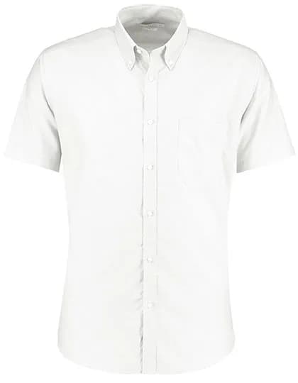 Men´s Slim Fit Workwear Oxford Shirt Short Sleeve - White