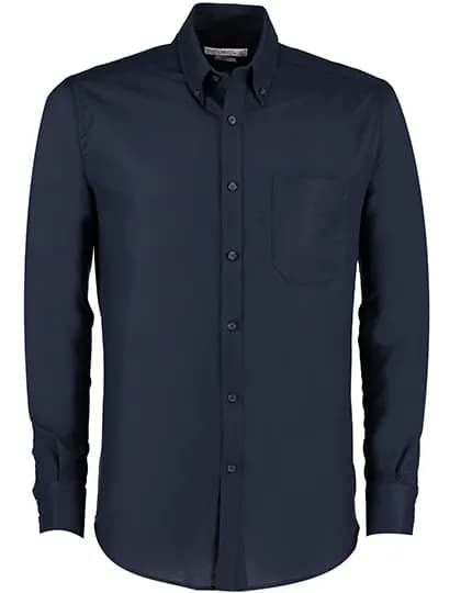 Men`s Slim Fit Workwear Oxford Shirt Long Sleeve - French Navy