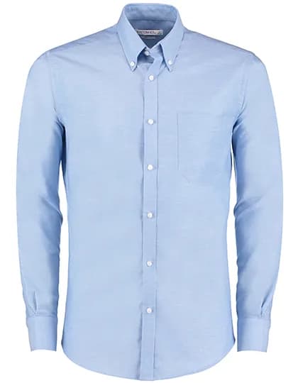 Men`s Slim Fit Workwear Oxford Shirt Long Sleeve - Light Blue