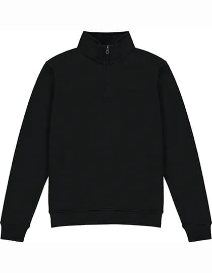 Regular Fit 1/4 Zip Sweatshirt - Black