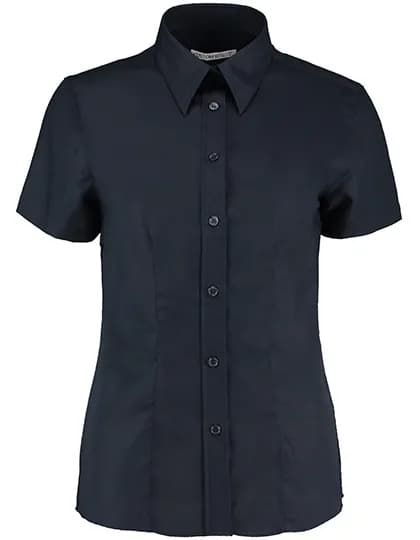 Women´s Tailored Fit Workwear Oxford Shirt Short Sleeve - French Navy