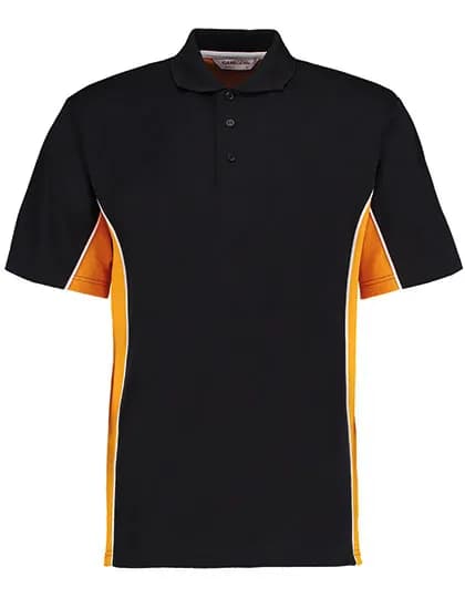 Classic Fit Track Polo - Black/Gold/White