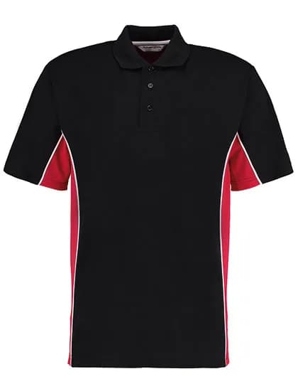 Classic Fit Track Polo - Black/Red/White