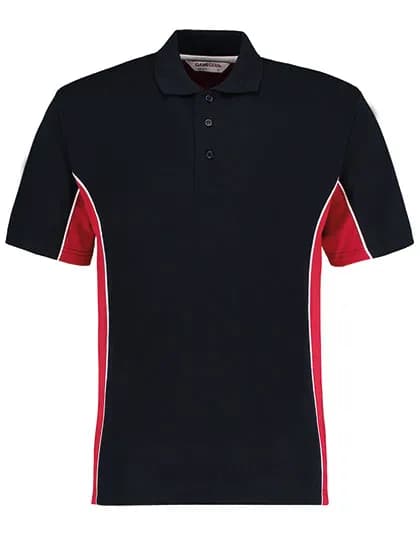Classic Fit Track Polo - Navy/Red/White