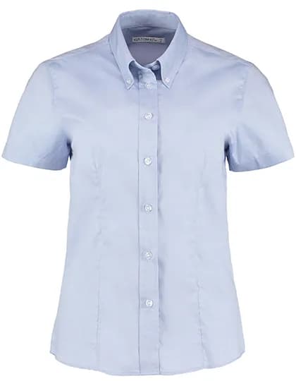 Women´s Tailored Fit Corporate Oxford Shirt Short Sleeve - Light Blue