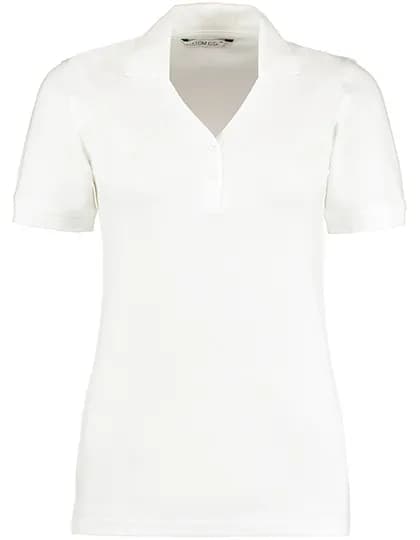Regular Fit Comfortec® V Neck Polo - White