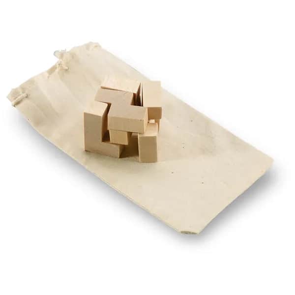 Holzpuzzle im Baumwollbeutel - TRIKESNATS - Holz