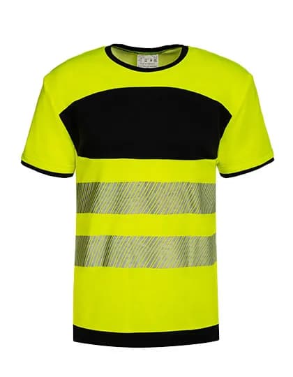 EOS Hi-Vis Workwear T-Shirt With Printing Area - Signal Yellow/Black