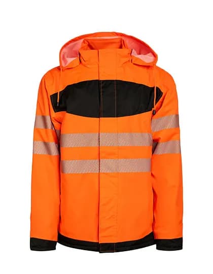EOS Hi-Vis Workwear Parka With Printing Area - Signal Orange/Black