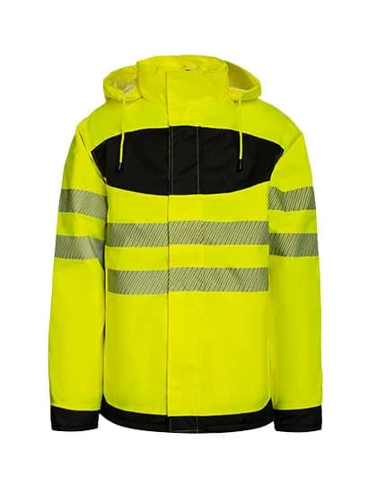 EOS Hi-Vis Workwear Parka With Printing Area - Signal Yellow/Black