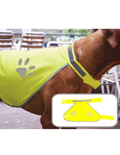 Stretchy Hi-Vis Safety Vest For Dogs Buenos Aires - Signal Yellow