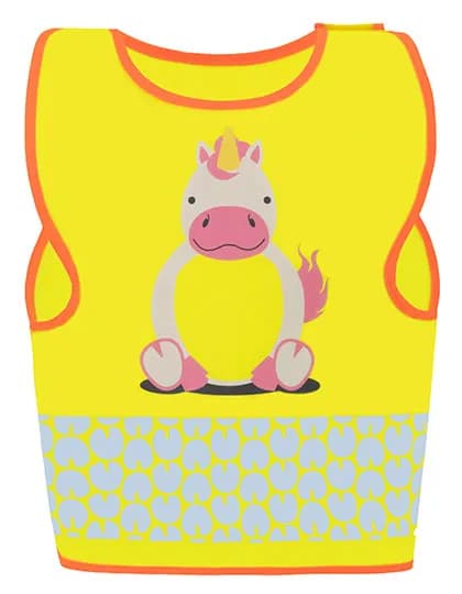 Childrens Safety Vest Funtastic Wildlife CO² Neutral - Unicorn Yellow