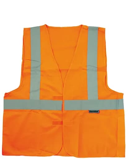 Hi-Vis Safety Vest With 3 Reflective Stripes Bremen - Signal Orange