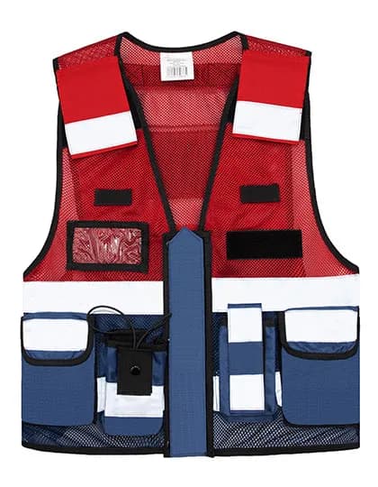 Mesh Tactical Vest Sparta - Navy/Red