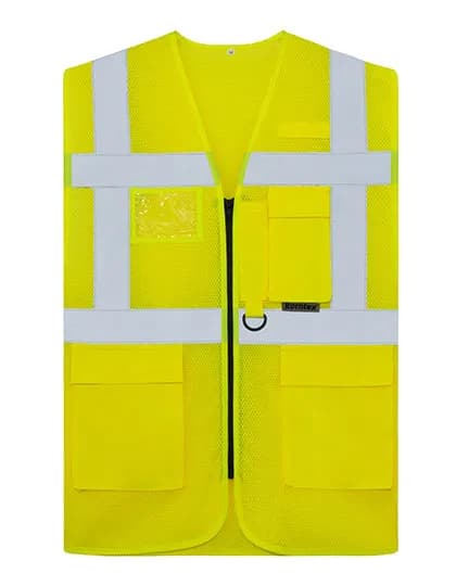 Mesh Multifunctional Vest Larisa - Signal Yellow