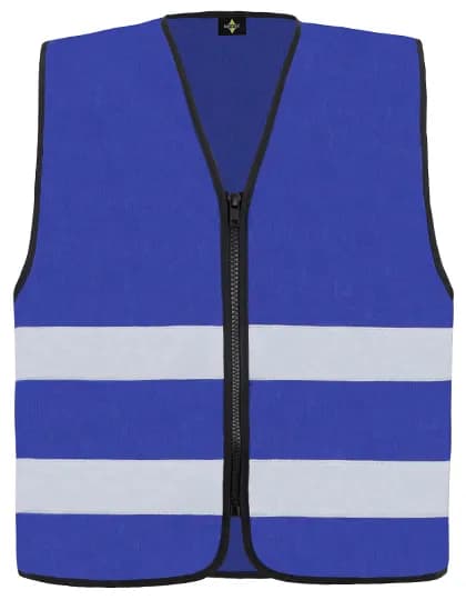 Hi-Vis Safety Vest Cologne With Front Zipper - Royal Blue
