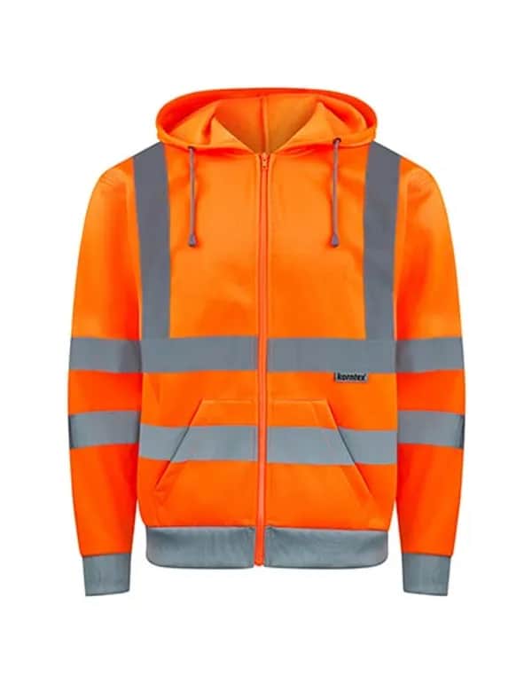 Hi-Vis Workwear Hooded Sweat-Jacket Galway - Signal Orange