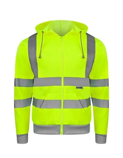 Hi-Vis Workwear Hooded Sweat-Jacket Galway - Signal Yellow