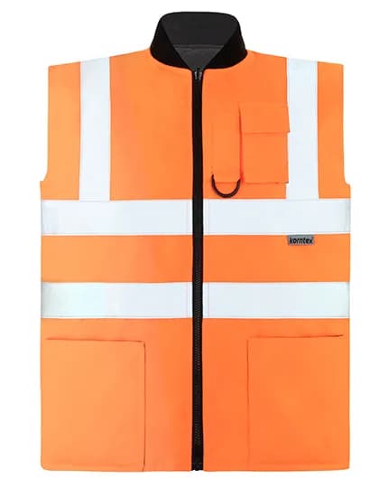 Hi-Vis Reversible Safety Bodywarmer Ural 2-in-1 - Signal Orange