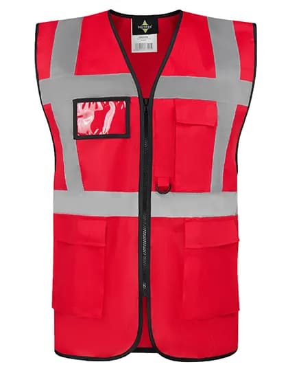 CO² Neutral Multifunctional Executive Safety Vest Hamburg - Red