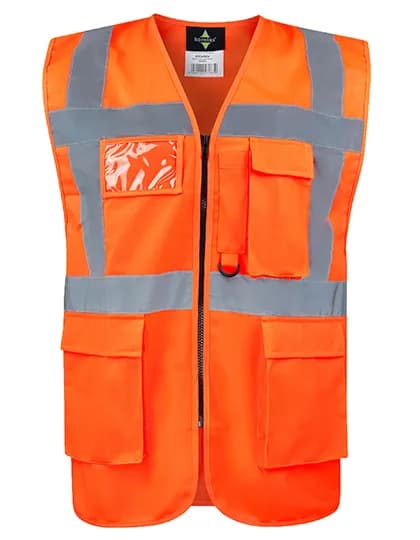 CO² Neutral Multifunctional Executive Safety Vest Hamburg - Signal Orange