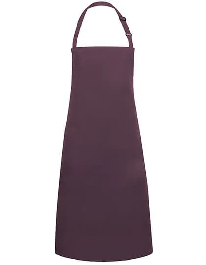 Latzschürze Basic mit Schnalle - Aubergine (ca. Pantone 5185C)