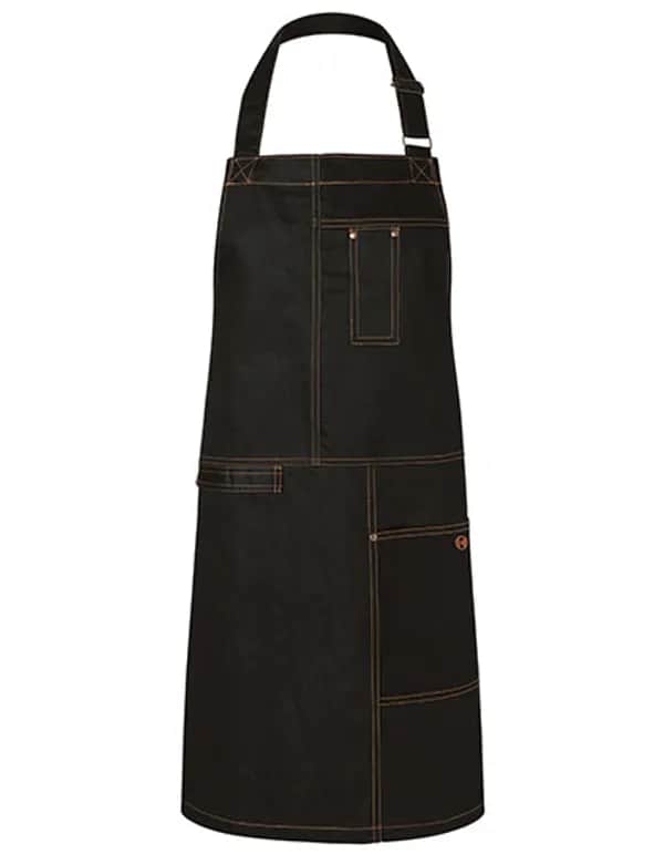 Latzschürze Urban Casual-Style - Black (ca. Pantone 419C)