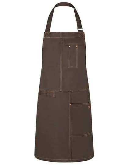 Latzschürze Urban Casual-Style - Chocolate (ca. Pantone 440 C)