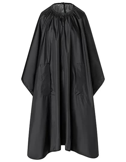 Wasserdichter Färbeumhang mit Handdurchgriffen - Black (ca. Pantone 419C)