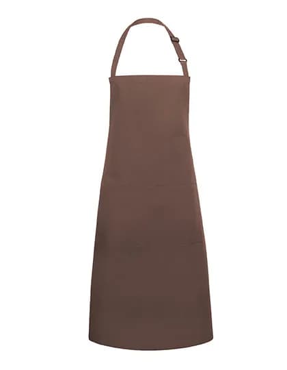 Übergrößen Latzschürze Basic mit Schnalle und Tasche - Light Brown (ca. Pantone 438C)