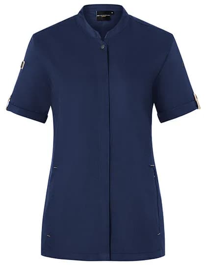 Damenkochjacke Green-Generation Kurzarm - Steel Blue (ca. Pantone 2380C)