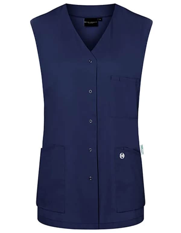 Ärmelloser Damenkasack Essential - Navy (ca. Pantone 533C)