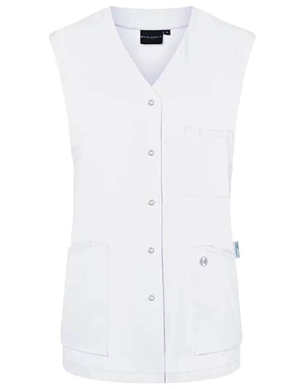 Ärmelloser Damenkasack Essential - White