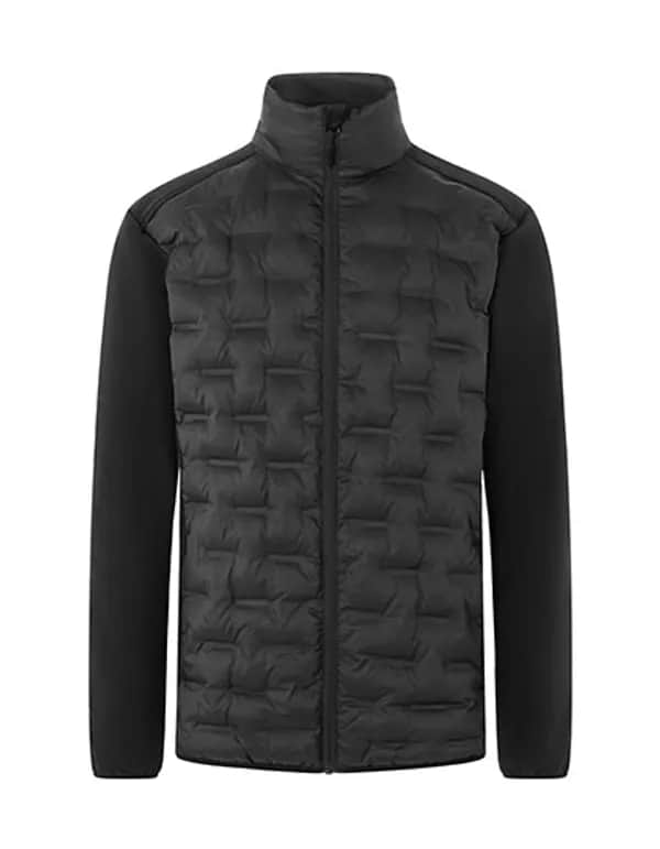 Herren Fleece-Hybrid Jacket - Black (ca. Pantone 419C)