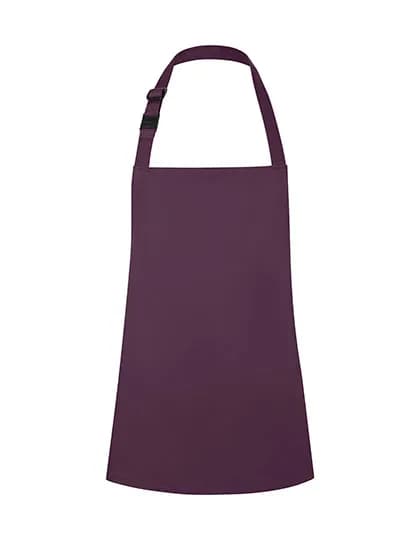 Kinderlatzschürze Basic mit Schnalle - Aubergine (ca. Pantone 5185C)