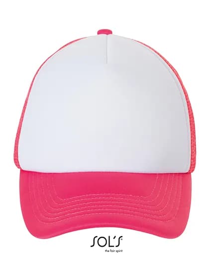 Bubble Cap - White/Neon Coral