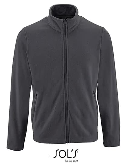 Men´s Plain Fleece Jacket Norman - Charcoal Grey (Solid)