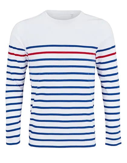 Women´s Long Sleeve Striped T-Shirt Matelot - White/Royal Blue 241/Red