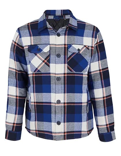 Unisex Checkered Overshirt Noah - Royal Blue 241