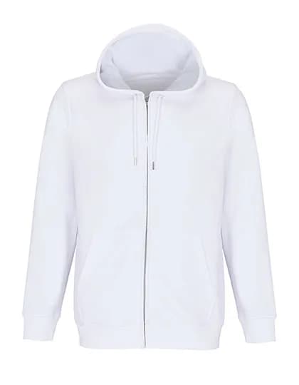 Unisex Full-Zip Hoodie Calipso - White