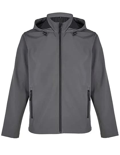 Men´s Race Softshell Hooded Jacket - Charcoal Grey (Solid)