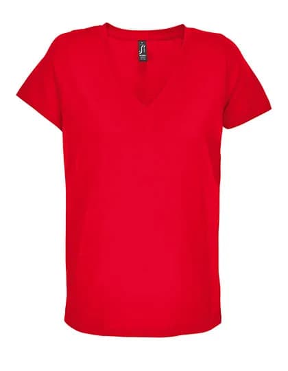 Women´s V-Neck T-Shirt Regent - Red