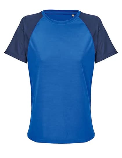 Women´s Raglan Sleeve T-Shirt Vortex - French Navy/Royal Blue 241