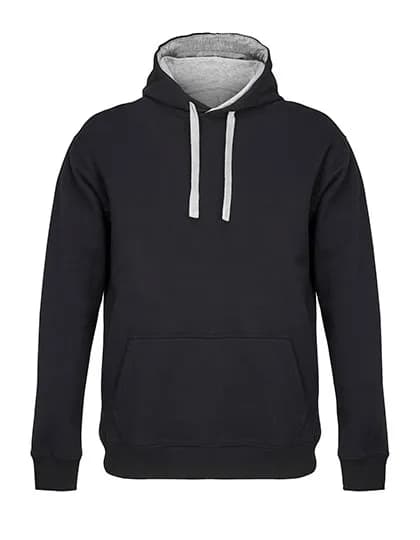 Unisex Hooded Sweatshirt Cameron - Black/Grey Melange