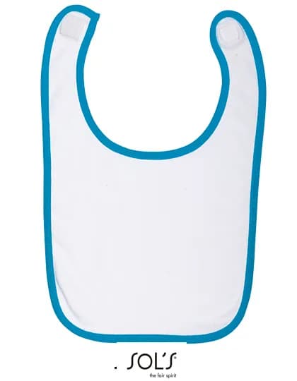 Baby Bib Babib - White/Aqua