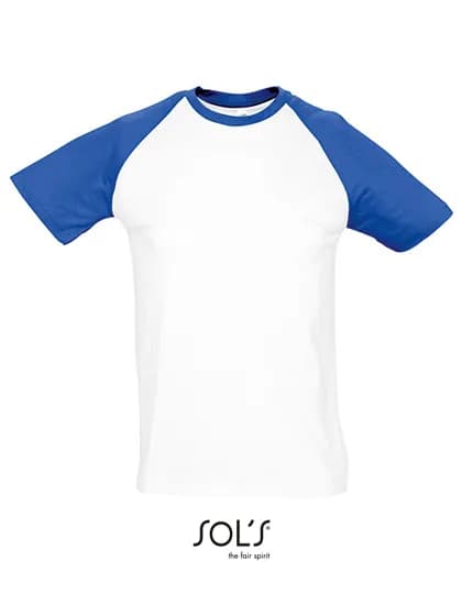 Raglan T-Shirt Funky 150 - White/Royal Blue 241