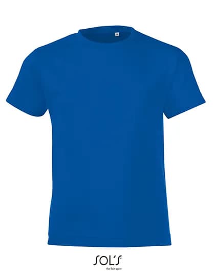 Kids´ Round Collar T-Shirt Regent Fit - Royal Blue 241